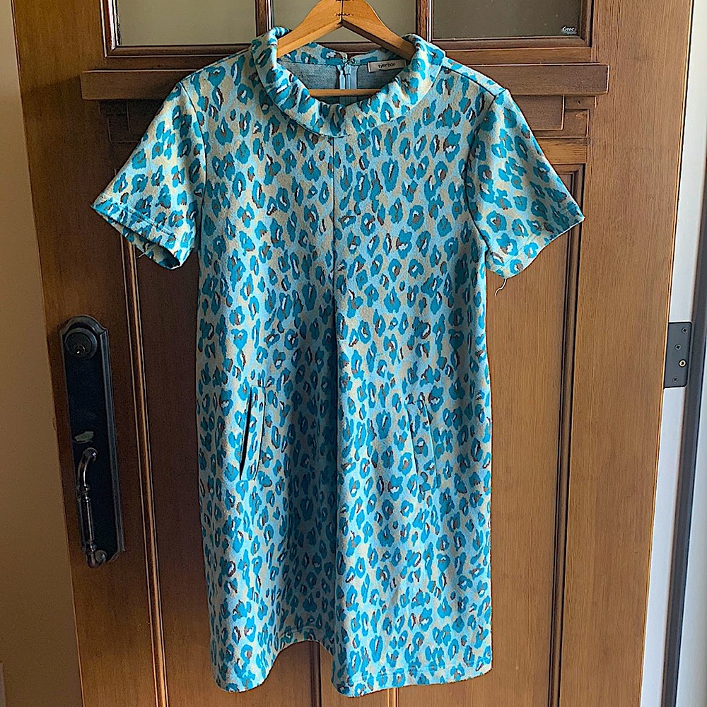 short sleeve dress by Tyler Boe in leopard print